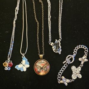 4 NEW Necklaces 🦋/ 1 Butterfly Bracelet